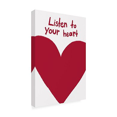 Trademark Fine Art Listen To Your Heart Canvas Art