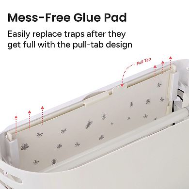 Techko UV Indoor Wall Mount & Countertop Insect Trap with Large Sticky Glue Pad