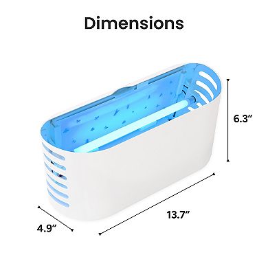 Techko UV Indoor Wall Mount & Countertop Insect Trap with Large Sticky Glue Pad