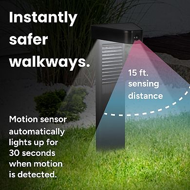 Techko Outdoor Triangle Solar Pathlight with Motion Sensor