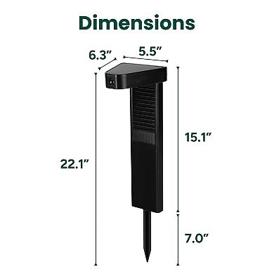 Techko Outdoor Triangle Solar Pathlight with Motion Sensor