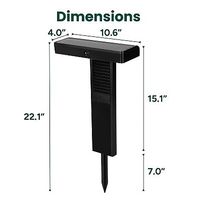 Techko Outdoor T-Shaped Solar Pathlight with Motion Sensor
