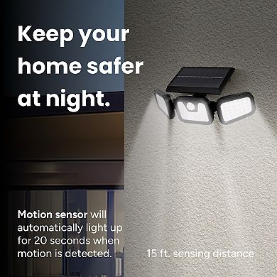 Techko Solar Security Flood Light with Motion Sensor