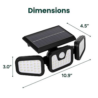 Techko Solar Security Flood Light with Motion Sensor