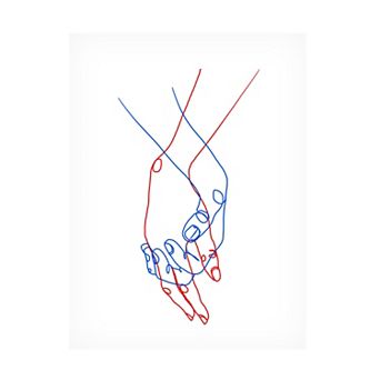 Trademark Fine Art Hanna Lee Tidd Two Hands Canvas Art