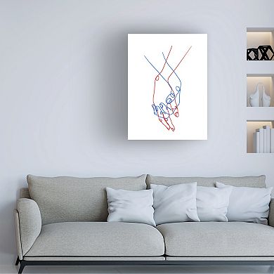 Trademark Fine Art Hanna Lee Tidd Two Hands Canvas Art