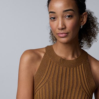 Women's Simply Vera Vera Wang Sweater Halter Top