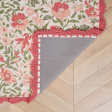 Laura Ashley Crochet Border Area Rug