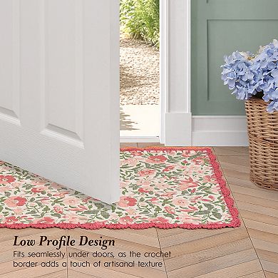 Laura Ashley Crochet Border Area Rug