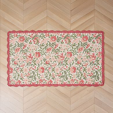 Laura Ashley Crochet Border Area Rug