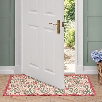 Laura Ashley Crochet Border Area Rug