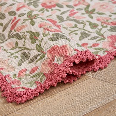 Laura Ashley Crochet Border Area Rug
