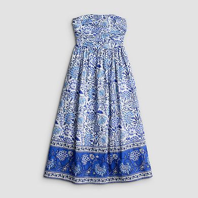 Women's Farmers Market Strapless Midi Dress