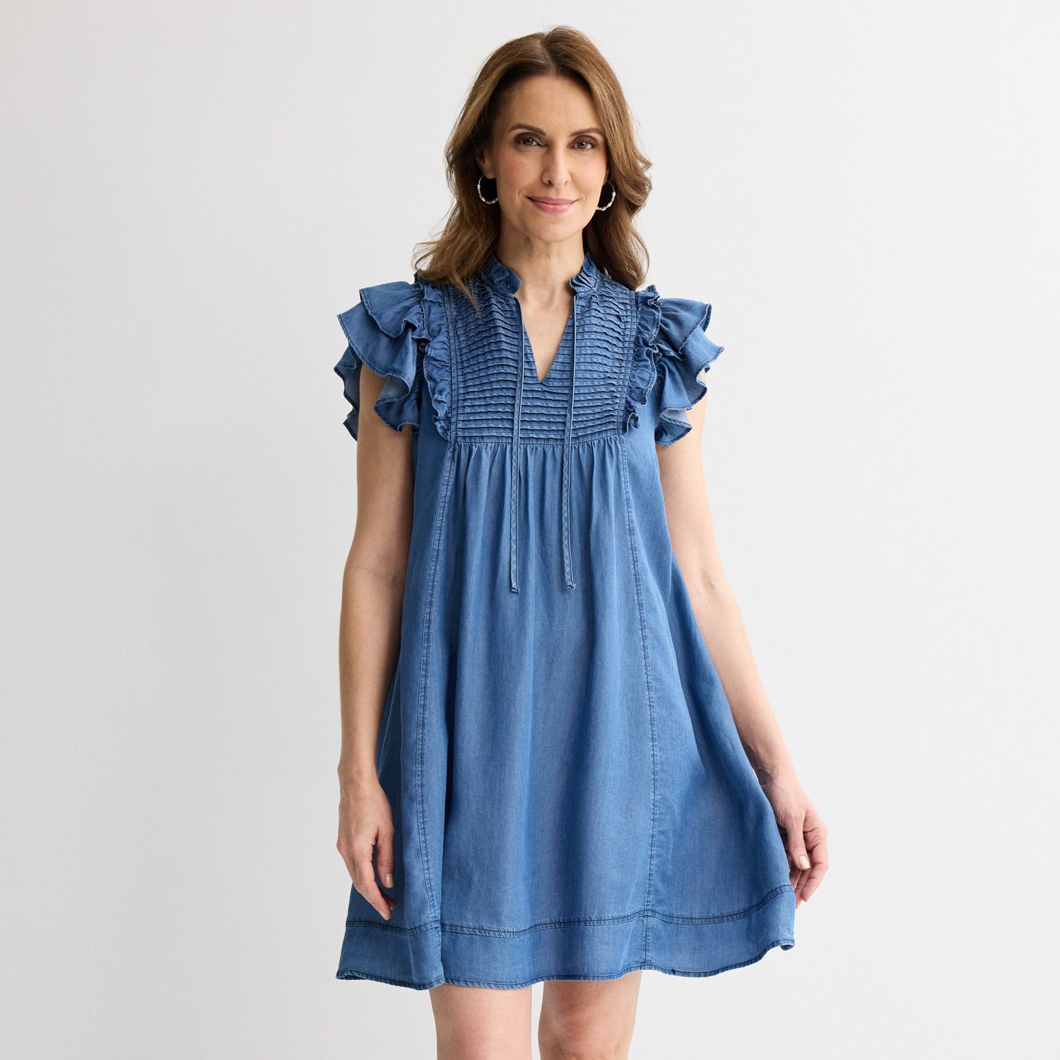 Женские платья Farmers Market Ruffle Sleeve Short Dress