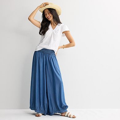 Women's Farmers Market Smocked Waist Balloon Pants