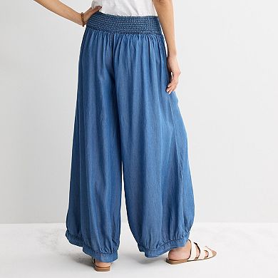 Women's Farmers Market Smocked Waist Balloon Pants
