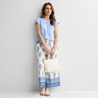 Women's Farmers Market V-Neck Smocked Tee