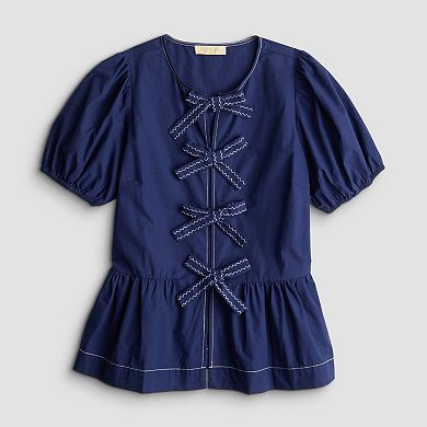 Women's Farmers Market Bow Front Blouse
