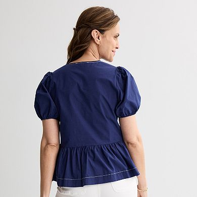 Women's Farmers Market Bow Front Blouse