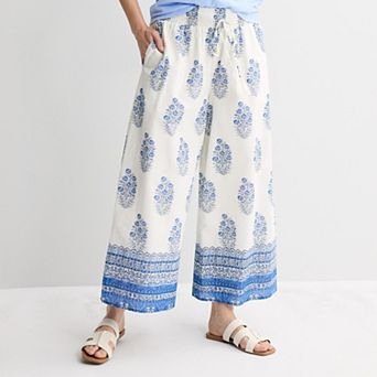 Women's Farmers Market Smocked Waist Wide Leg Pants