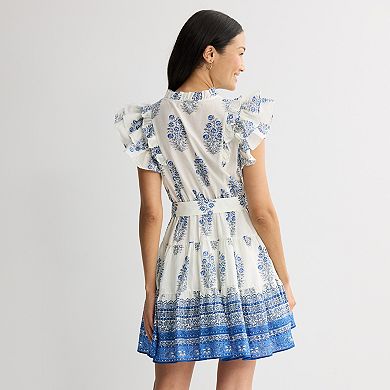 Women's Farmers Market Sleeveless Belted Short Dress
