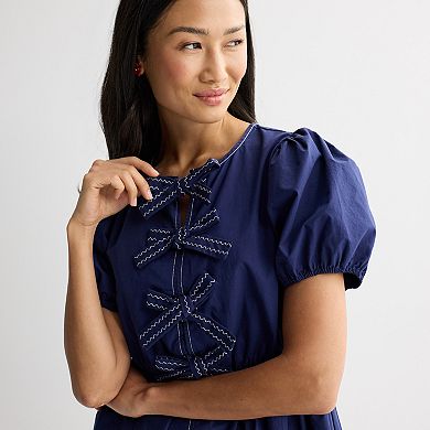 Women's Farmers Market Bow Front Short Dress