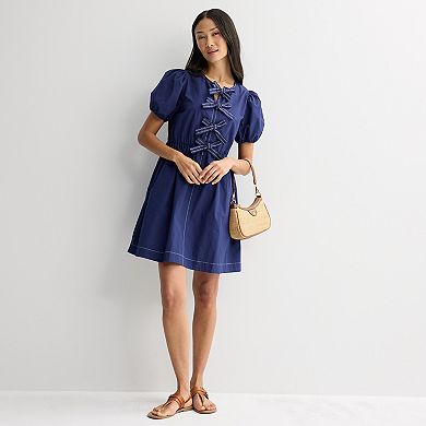 Women's Farmers Market Bow Front Short Dress