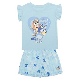 Baby & Toddler Bluey Butterflies Top & Short Set