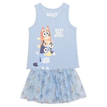 Baby & Toddler Bluey Best Day Ever Doodle Tank Top & Skirt Set
