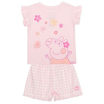 Baby & Toddler Peppa Pig Flowers 2 pc Top & Short Set