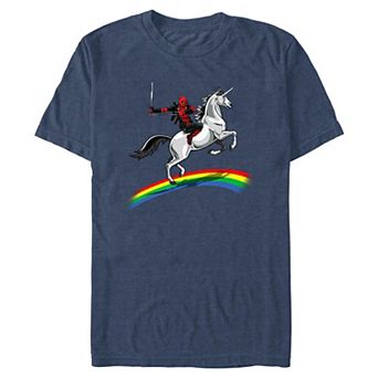 Men's Marvel Deadpool Unicorn Ride Graphic Tee
