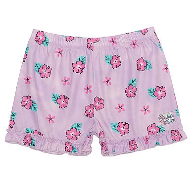 Girls 4-12 Disney's Stitch & Angel 2-Piece Top & Shorts Set