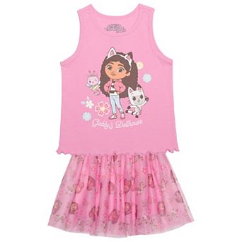Girls 4-12 Gabby's Dollhouse Tank Top & Skirt Set