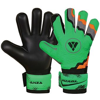 Vizari Anza F.P Youths' Soccer Goalie Gloves with grip boost, padded palm, and fingersave tech.
