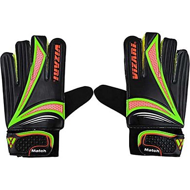Vizari Junior Match F.P Soccer Goalie Gloves with grip boost, padded palm, and fingersave tech.