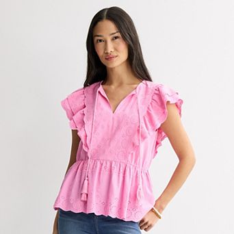 Women's Farmers Market Eyelet Blouse