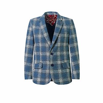 Elie Balleh Boys Slim Fit Checke Blazer