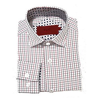 Elie Balleh Boys Slim Fit Plaid Button Down Shirt