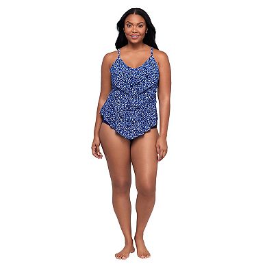 Women's Trimshaper Ruffled Tankini Swim Top