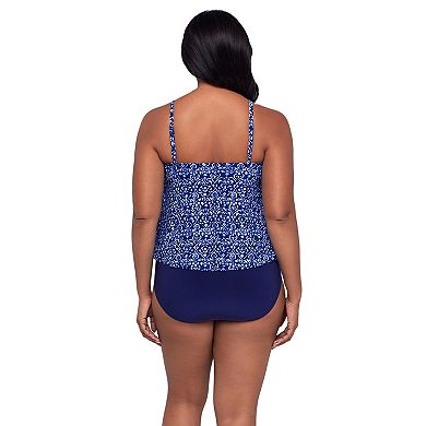 Women's Trimshaper Ruffled Tankini Swim Top