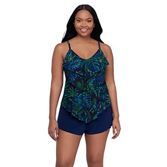 Women's Trimshaper Lily Ruffle Tankini Swim Top