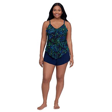 Women's Trimshaper Lily Ruffle Tankini Swim Top