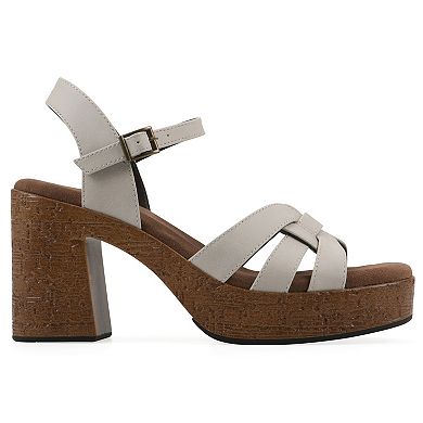 White Mountain Women's Barista Platform Sandals