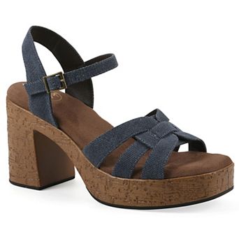 White Mountain Women's Barista Platform Sandals