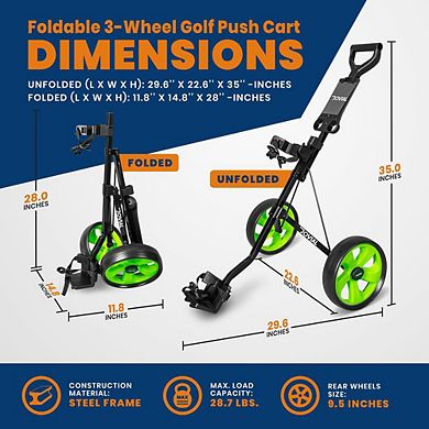 Jovial Foldable 2-Wheel Junior Pull Cart with Steel Frame