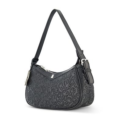 Danielle Nicole Miffy Quilted PU Shoulder Bag with Charm in Black