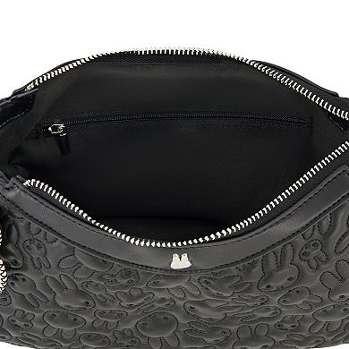 Danielle Nicole Miffy Quilted PU Shoulder Bag with Charm in Black