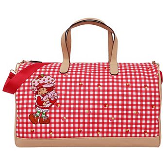 Strawberry Shortcake Gingham Weekender Duffel Bag