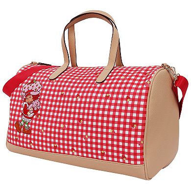 Strawberry Shortcake Gingham Weekender Duffel Bag
