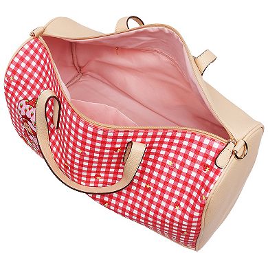 Strawberry Shortcake Gingham Weekender Duffel Bag